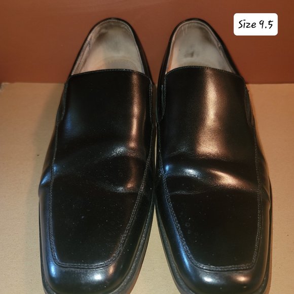 Stacy Adams Men's Square Toe Dress Shoes Size 9.5 Leather Black - Picture 1 of 8
